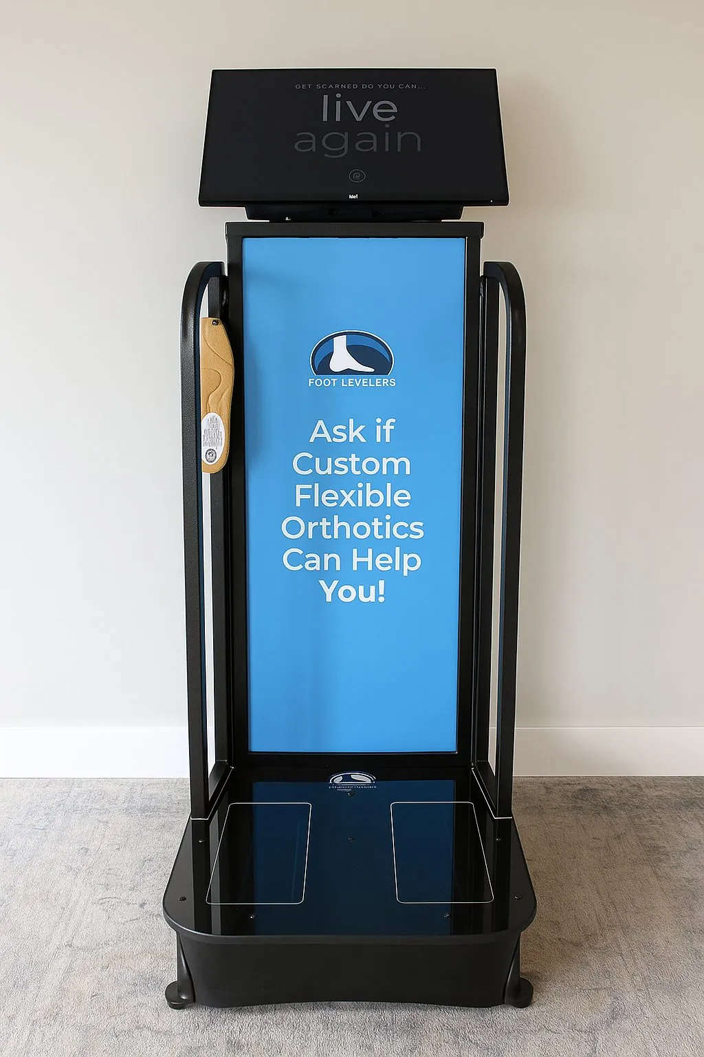 Foot Levelers scanner for custom flexible orthotics at Full Potential