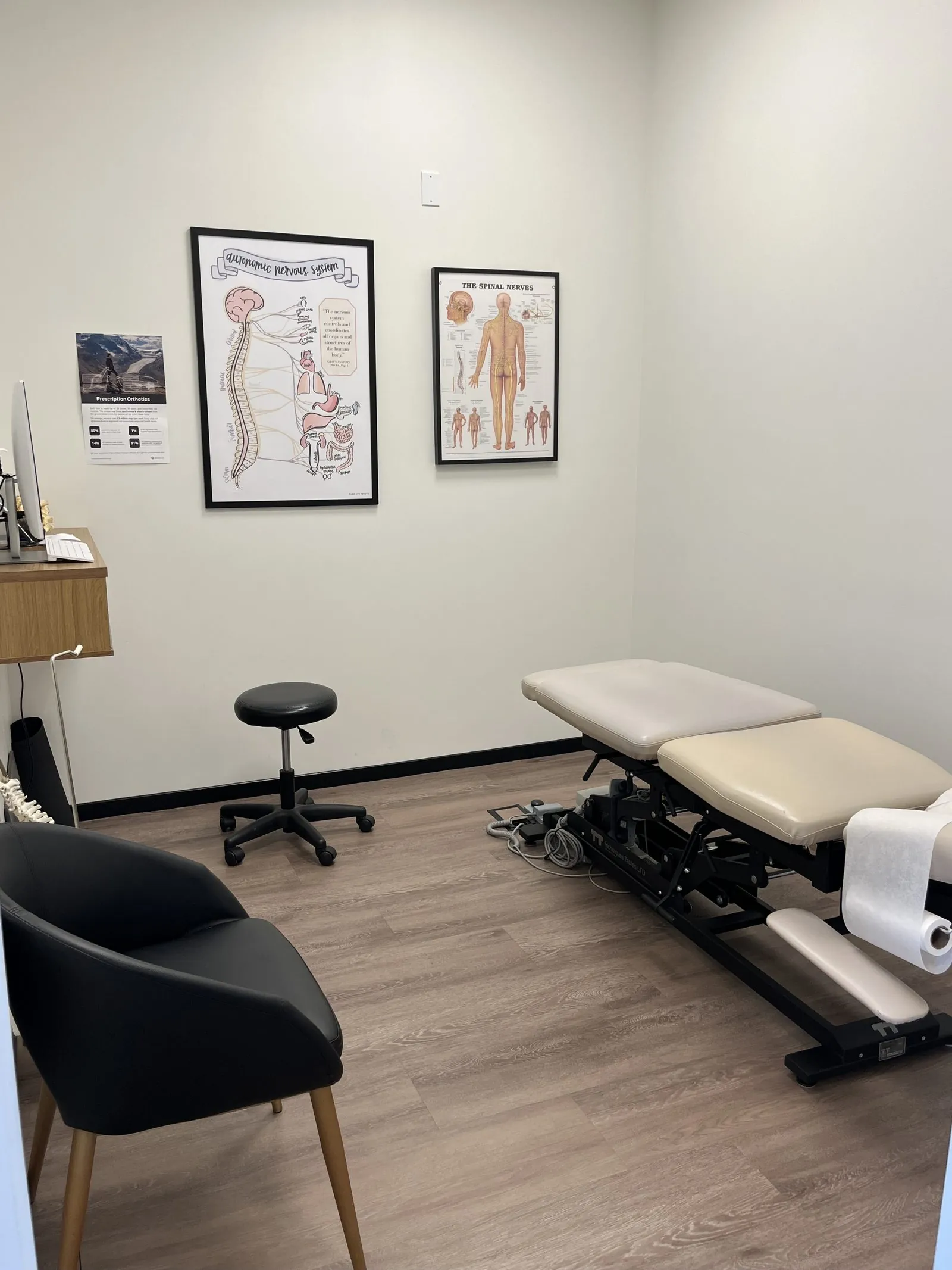 Chiropractic treatment bays at Full Potential Chiropractic, Calgary SW.